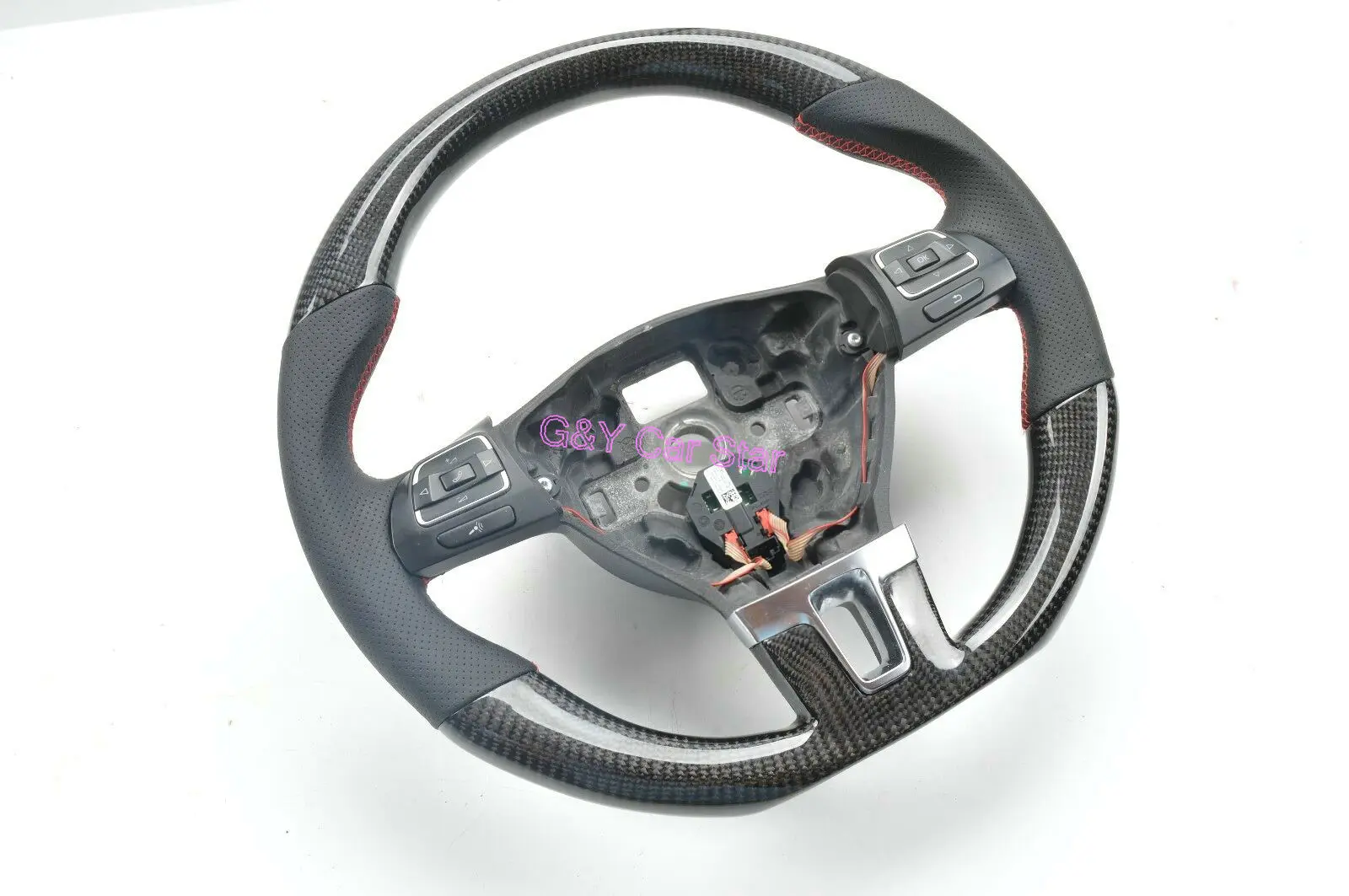 100% Real Carbon Fiber Car Steering Wheel For VW Volkswagen Passat Magotan Scirocco Tiguan Passat B7 Passat CC Jetta MK6