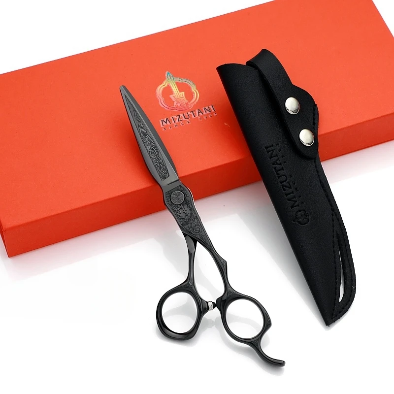 New MIZUTANI 6.0-inch Tungsten Steel Pattern High grade scissors Pattern Professional Hair Salon Top Professional Barber Scissor