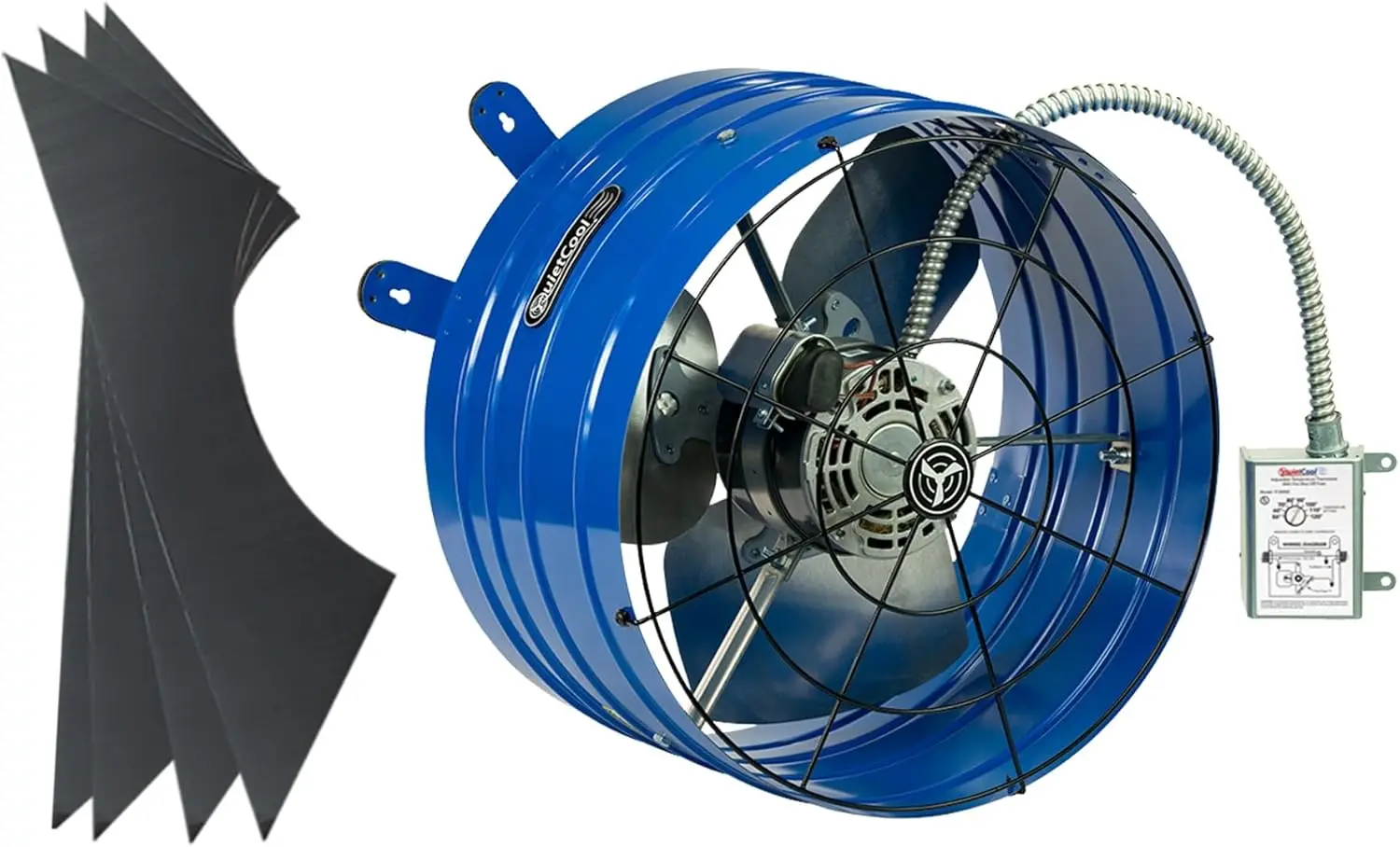 AFG PRO2.0 Attic Fan for Gable Vents 1945 CFM Adjustable Thermostat 20ft Power Cord Plug-and-Play Two Speed Capable
