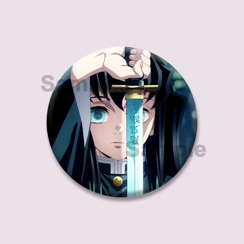 Japanese Anime Role Soft Button Pins Kochou Shinobu Kanao Tsuyuri Brooch for Clothes Backpack Cartoon Cosplay Badge Jewelry Gift - Image 5