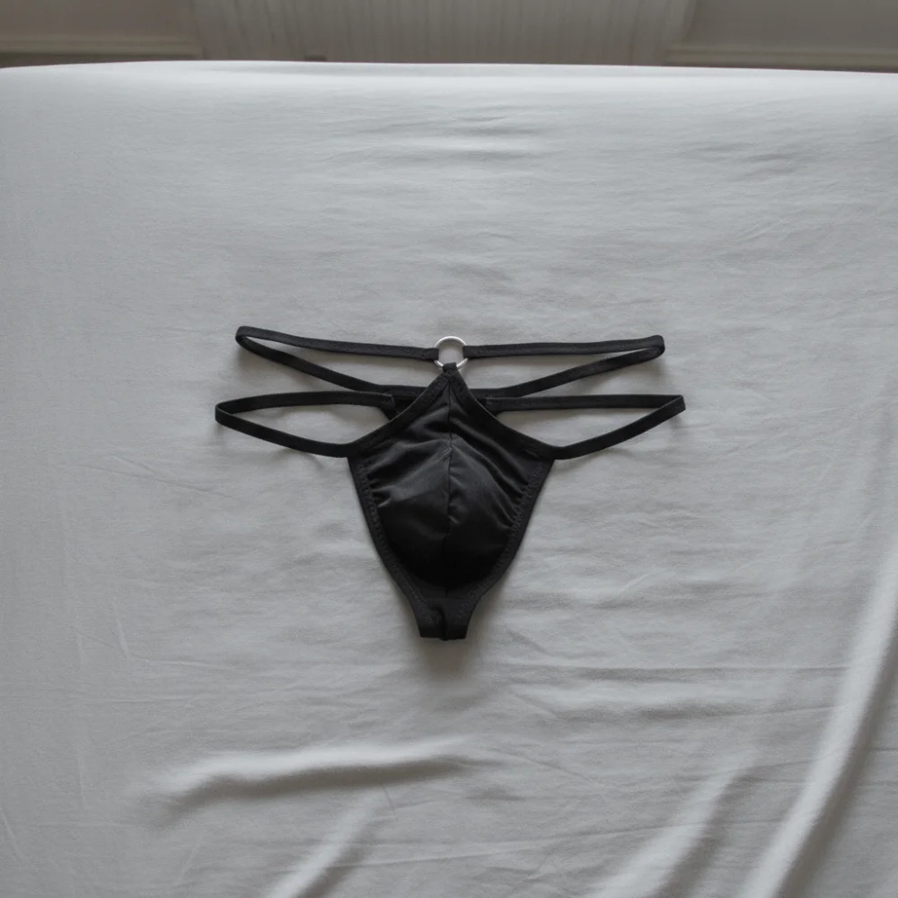 Breathable Mesh Men's Thin Thong Hollow Out Transparent T-back Briefs Male Lingerie Thin Strip Triangle Panties Anniversary