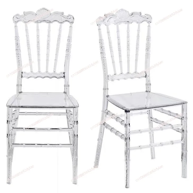 

Crystal Bamboo Joint Chair, Plastic PC Transparent Acrylic Wedding Hall Theme Banquet Hall, Wedding Outdoor Dining Chairs