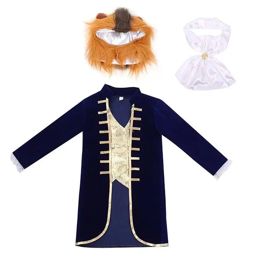 Lion Fursuit Beauty and the Beast Cosplay Anime costumi di Halloween Kids Fancy Dress Purim Carnival travestimento Masquerade Clothes