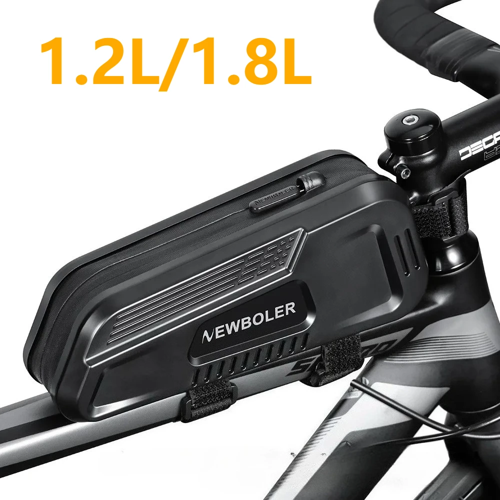 

Large-Capacity Waterproof Bike Frame Bag - Front Top Tube Pannier for MTB Road Cycling Black Accessories