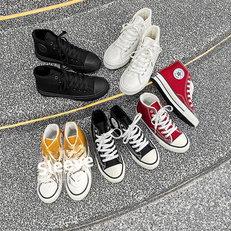 Zapatos de Algodón Otoño 2023, Zapatos Blancos Versátiles con Suela Plana, Populares en Corea, para Estudiantes, Hombres y Mujeres