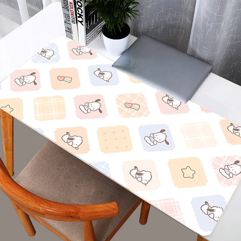 Tapis de souris Pochacco durable, grand format XXL pour gamer, tapis de bureau pour clavier et souris, tapis en caoutchouc pour jeux, tapis de souris pour ordinateur portable
