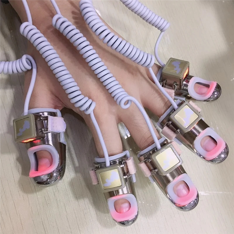 ABUU-1 pieza radiofrecuencia microcorriente dedo dorado RF EMS máquina de belleza Estiramiento facial masajeador corporal aleación de oro + silicona