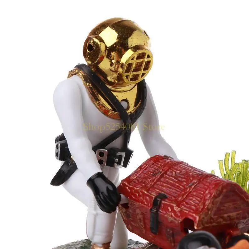 Axyc Axyc Aquarium Diver Decoration Treasure Hunter مناسب لجميع أنواع خزانات الأسماك