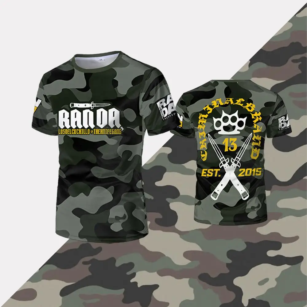 

2026 New 3D Printed Boxing Jersey Summer Outdoor Casual Breathable Fighting Suit Men's Camouflage Crew Neck Short Sleeve T-Shirt