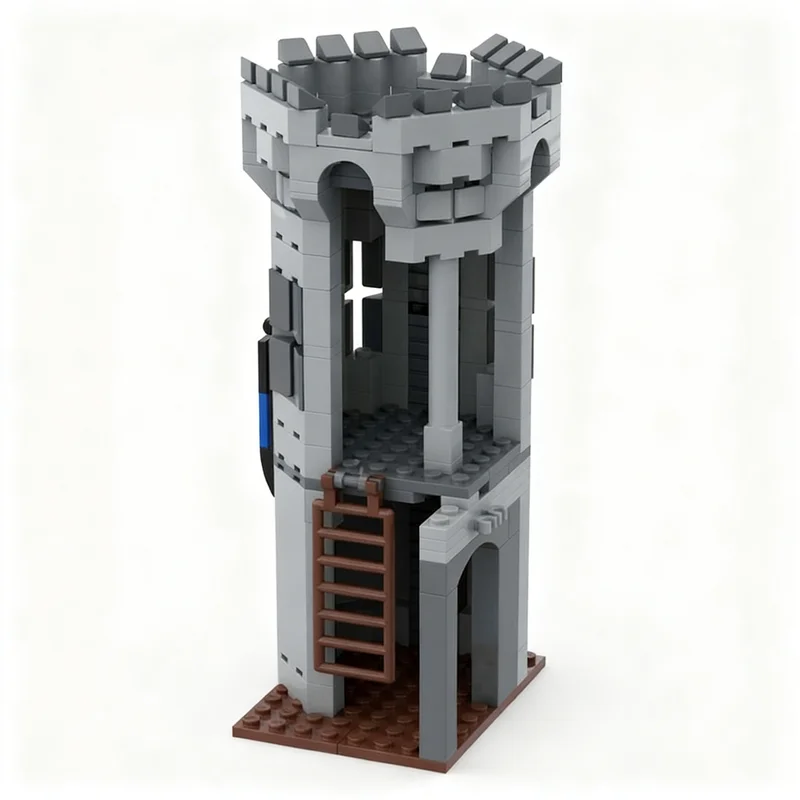201pcs MOC Tower Concept V 1 0 Medieval Castle Model Building Blocks Living Room Decor Desktop Ornament Display Gift For Adults