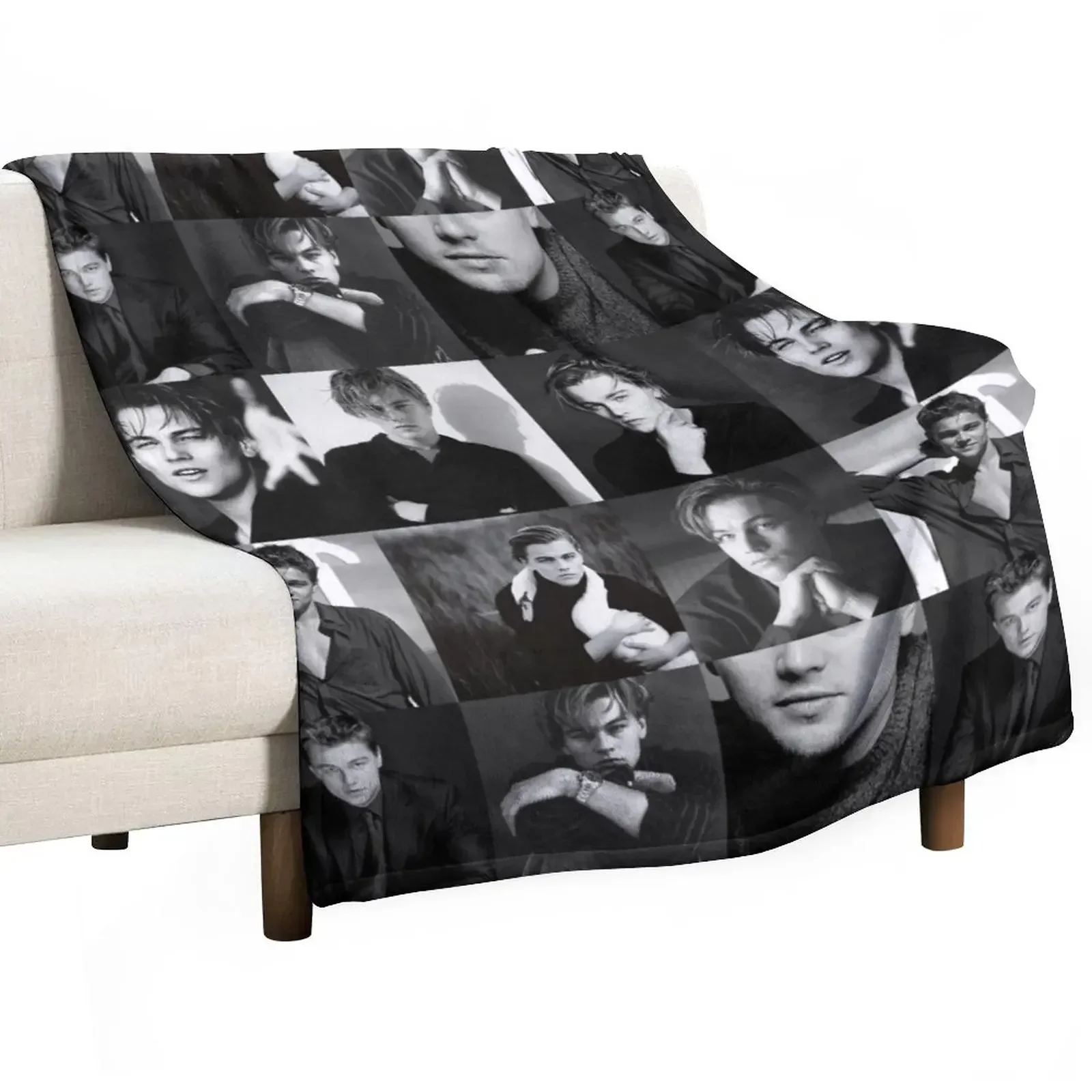 Leonardo Dicaprio Collage Throw Blanket Beautifuls Decorative Throw Blankets