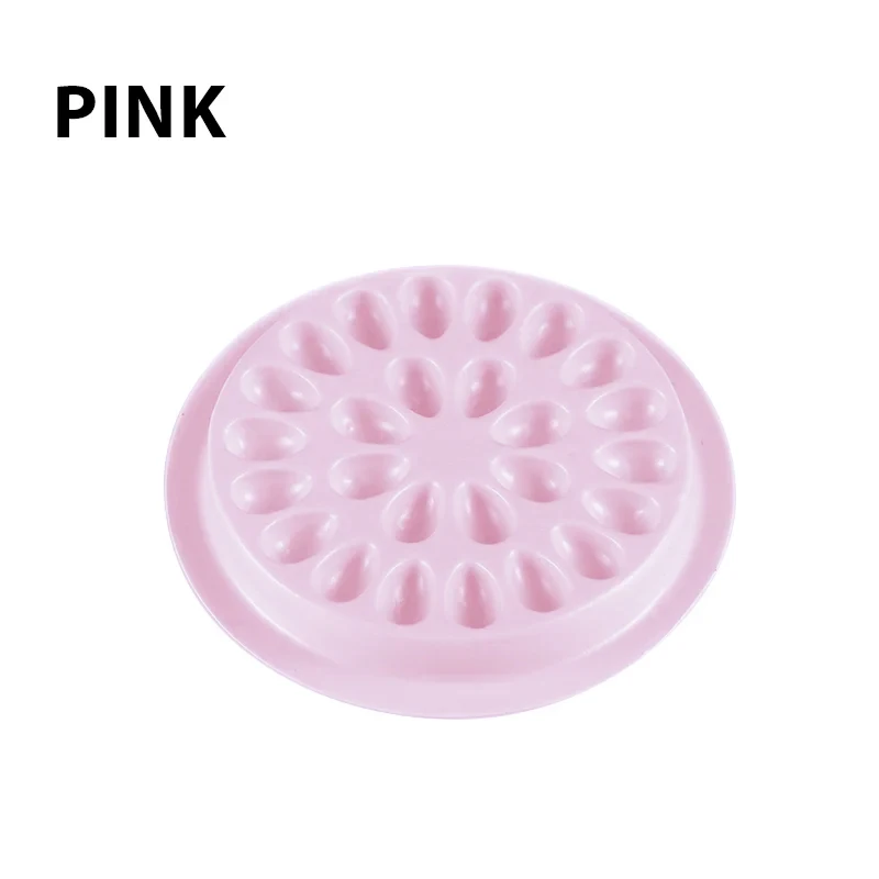 NATUHANA 100pcs Eyelash Plastic Glue Holder Glue Gasket Adhesive Pallet Eyelash Extension Glue Pads Flower Shape Pad Makeup Tool