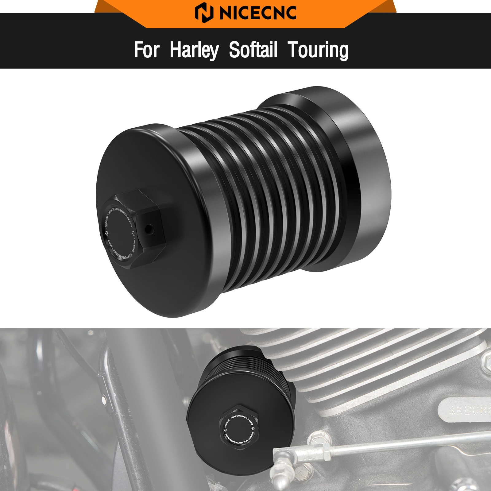 

For Harley Street Glide FLHX 2017-2023 Reusable Oil Filter Kit Road King FLHR Road Glide FLTRX Street Bob FXBB Low Rider ST