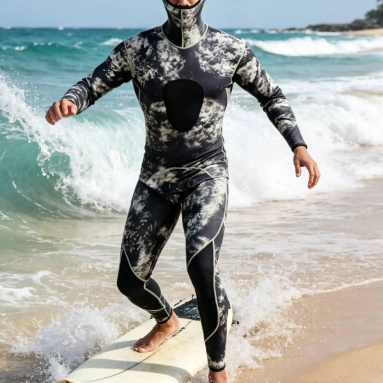Neoprene Wet Suit 3mm Men Long Sleeve Two Piece Diving Clothing Warm Protective Water Suit for Extended Swim Time