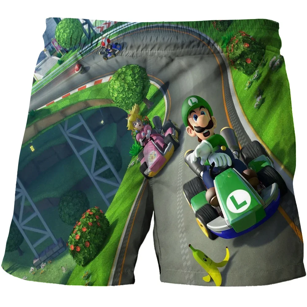 New Super Marios Beach Shorts Cartoon Animation Marios 3d Print Boys Casual Board Shorts Children\'s Sports Pants Swimming Pants