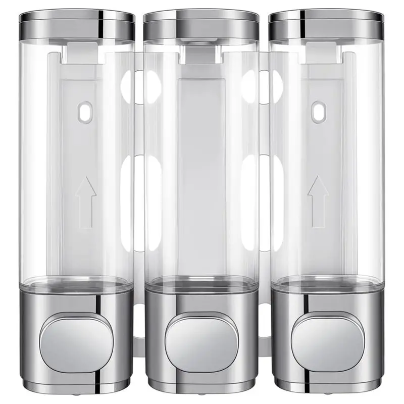 THIVN-3-In-1 Room Wall Mounted Bathroom Shower Pump Dispenser And Organizer - Can Be Used For Shampoo,Conditioner Reusable Durab