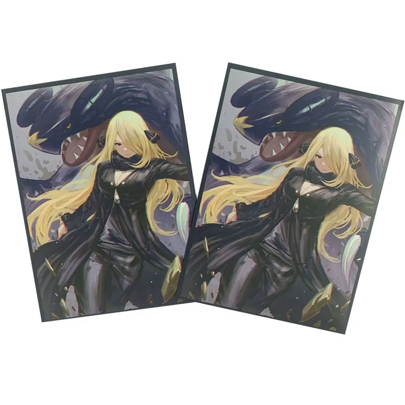 60PCS 66x91mm Trading Cards Protector Matte Animation PTCG Card Sleeves TCG Shield Laser Card Deck Cover Standard Size