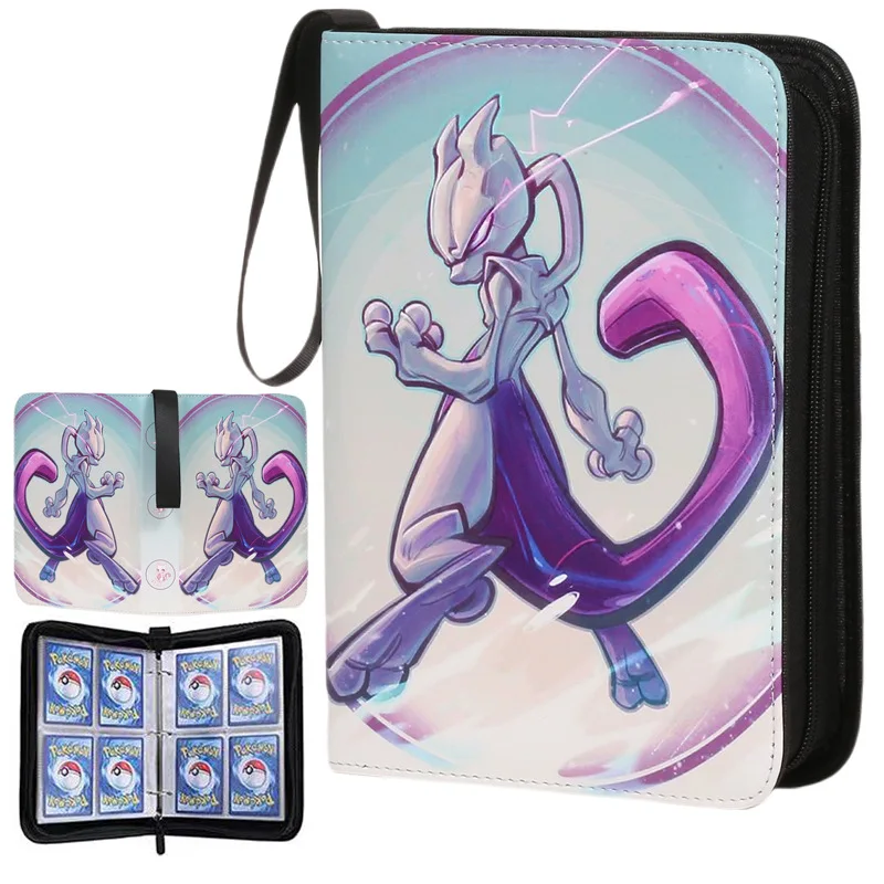

Pokemon Trading Card Binder Zipper Collection Album Portable Carrying Waterproof Storage Holder For Game Cards Collectors
