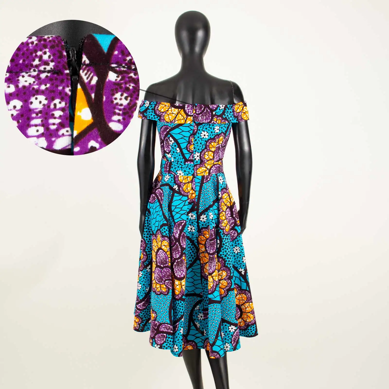 Vestidos africanos con estampado de Ankara para mujer, ropa africana tradicional sin tirantes, atuendo Ankara, A722516