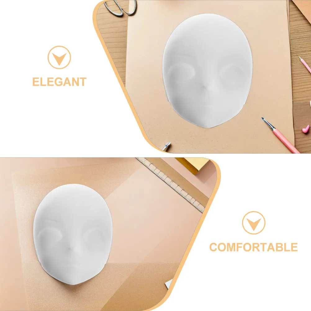 2Pcs Fox Face Blank White PVC Masks Matte Paintable Masquerade Masks DIY Halloween Cosplay Accessories Plain Masquerade Mask
