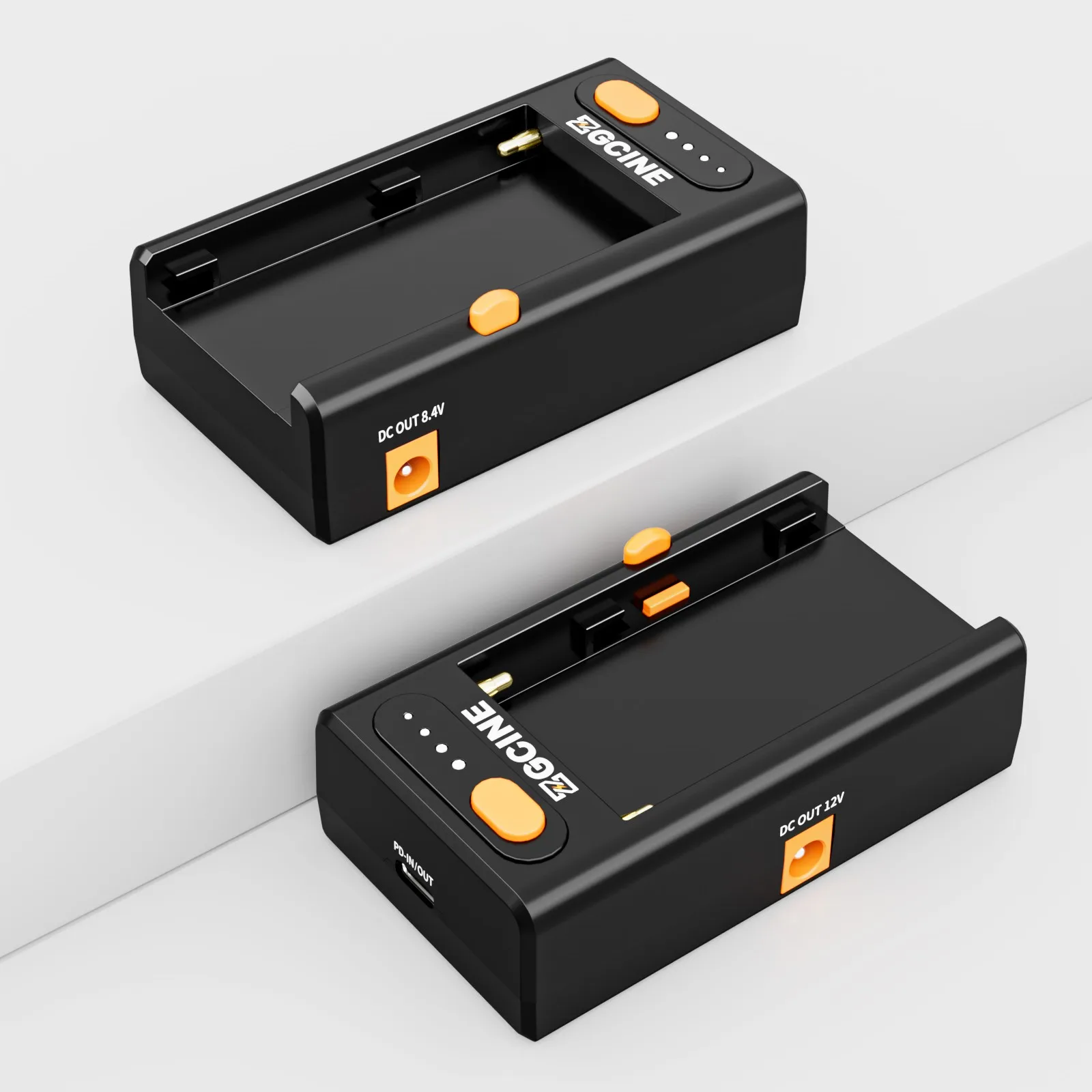 ZGCINE NPF-02 npf bateria carregador de alimentação apdater 25w para sony NP-F f970/750/550 USB-C pd entrada USB-C pd dc saída