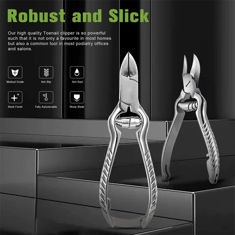 Nail Clippers For Thick Or Ingrown Toenails Super Sharp Long Handle Nail Trimmer Cutter Professional Manicure Pedicure Tools