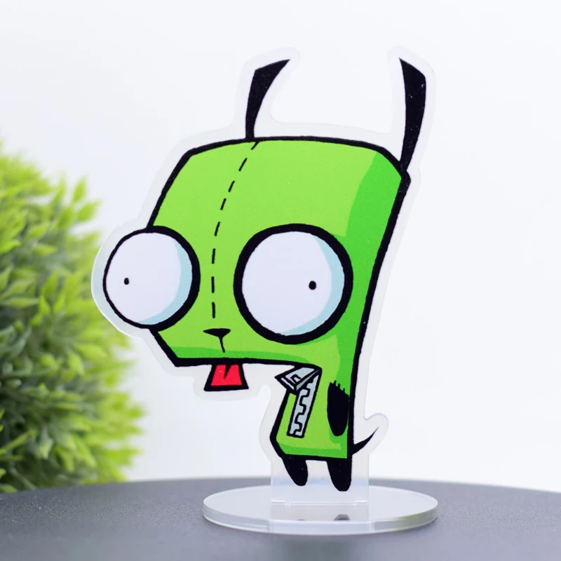 10CM Invader Zim Arcylic Stand Cartoon Figures Keyrings Cartoon Accessories