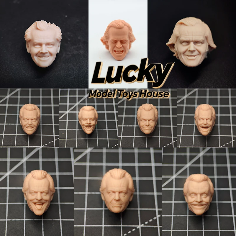 Accesorio de cabeza sin pintar de Jack Nicholson, versión 1989, de la película Clown Horrow, para figuras de 6 pulgadas Shf Mezco y 7 pulgadas Mcfarlane, escala 1/12.