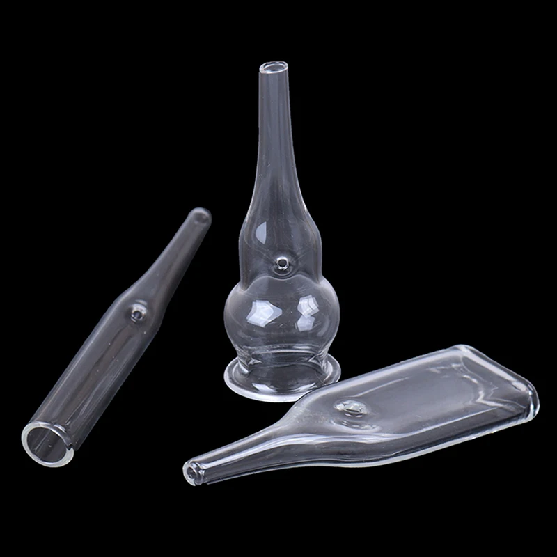 3Pcs/Set Blackhead Removal Glass Pipes Face Pore Cleanser Vacuum Extractor Tube
