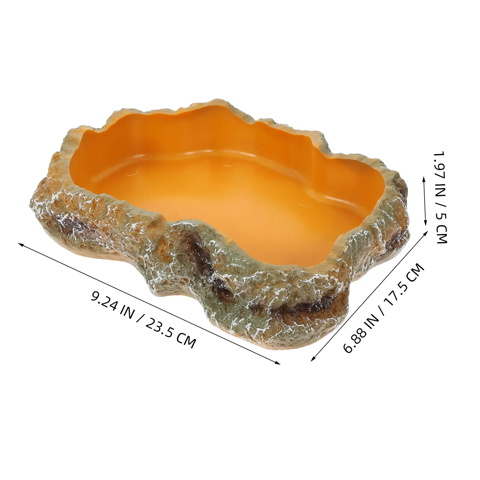 

Pet Bowl Food Reptile Tank Lizard Water Dish Bowls Resin Feeding Tub Terrarium Snake Water Dish Decor Accessories