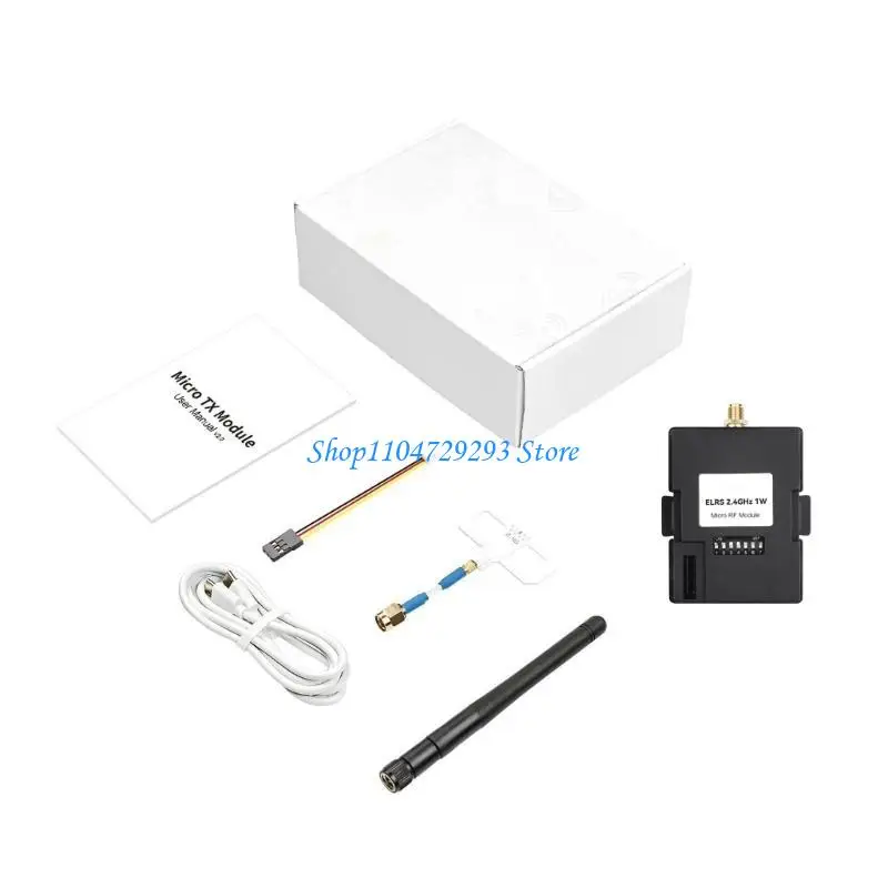 Módulo 2.4G Y2GD ExpressLRS ELRS con ventilador refrigeración pantalla OLED 500mW 1000MW