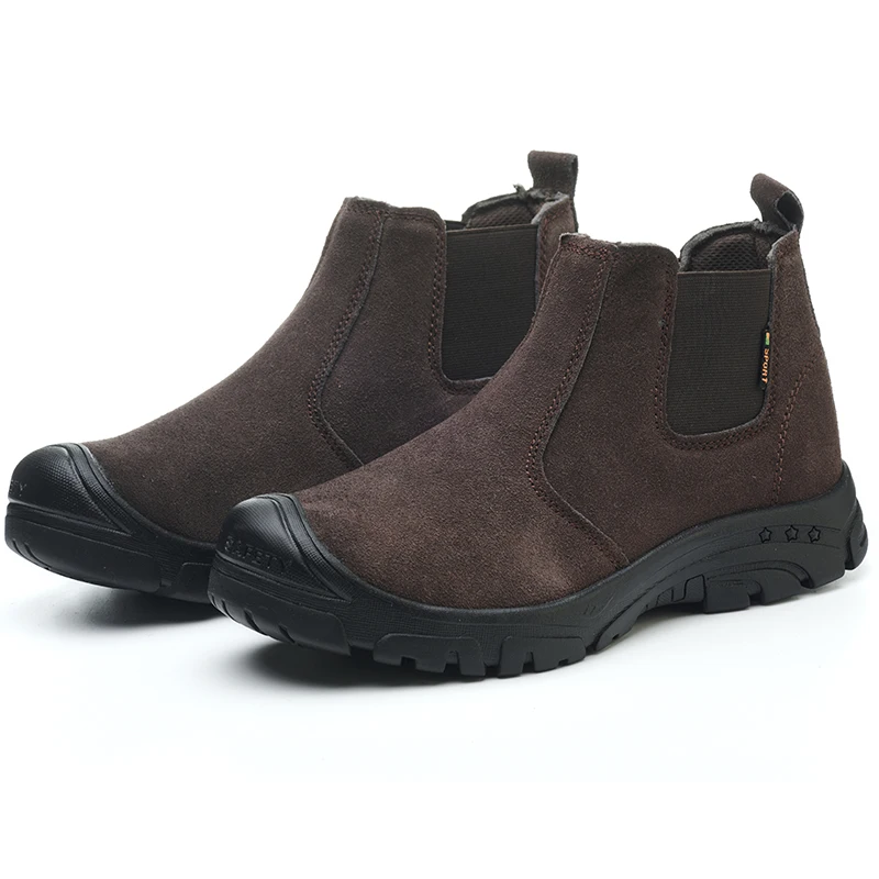 Men\'s Safety Boots Welder Work Shoes Anti-Smash Indestructible Steel Toe Security Footwear Durable Protection for Heavy Duty Use