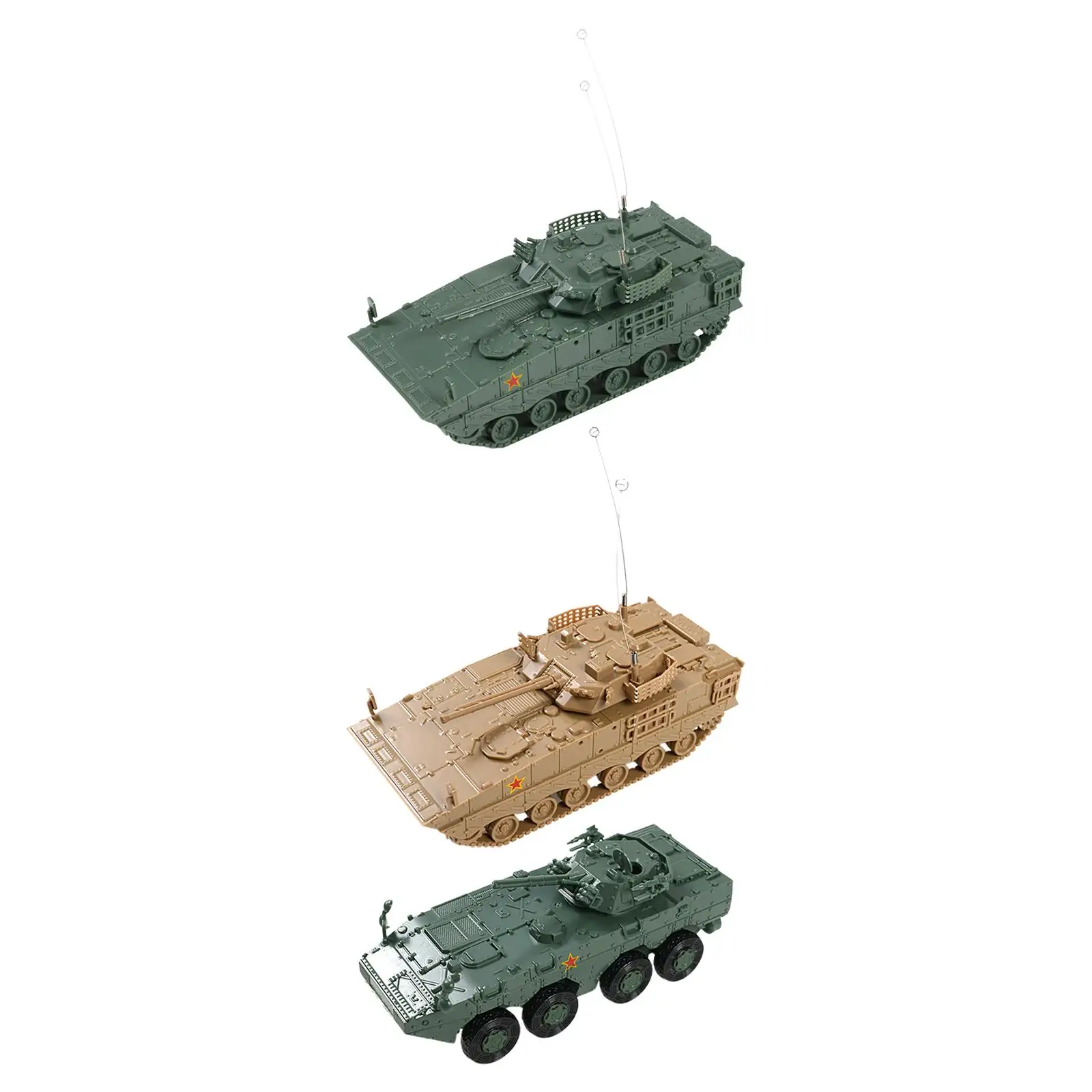 1/72 Armored Tank Model Rotation Fort Education Toy Miniature Chariot Model for