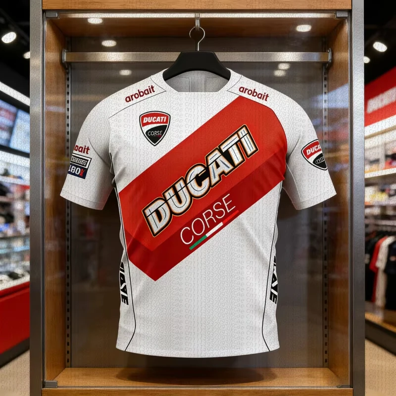 2026 New Fashion Men's and Women's New Off T-shirt Quick-dry Breathable Quick Drying Sports Shirt Extra for Ducati Beachwear