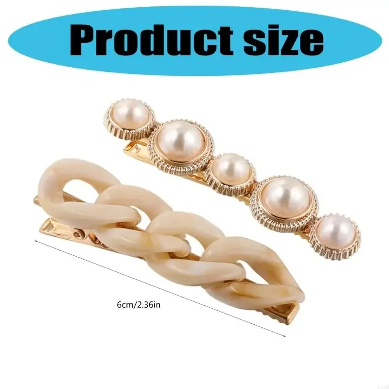 الشعر الأنيق الأنيق barrettes الشعر مقطع حلو الشعر دبوس باريت سلسلة الشعر مقطع شعر مجوهرات للنساء فتاة