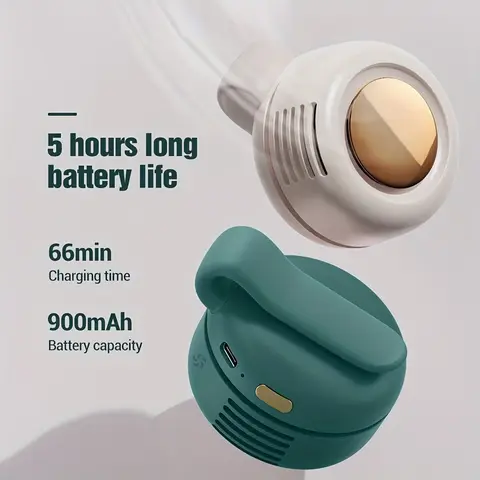휴대용 버튼 디자인의 회오리바람 잎이 없는 팬 USB 충전 가정 및 야외 여행을 위한 자동 휴대용 미니 팬