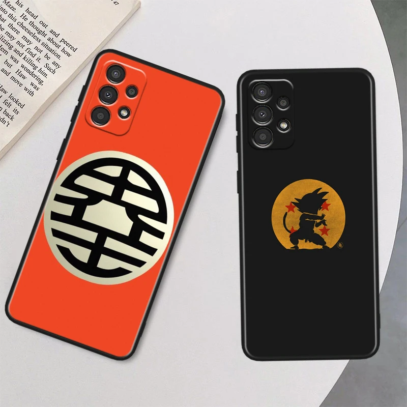 Dragons Balls Gokus Vegetas For Samsung A73 A72 A54 A53 A52S A34 A33 A32 A24 A23 A22 A14 A13 A03S A02S Black Soft Phone Case