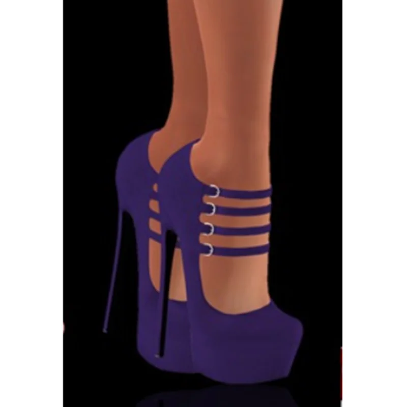 

Синие сандалии на полой платформе с пряжкой, модные крутые пикантные летние повседневные женские туфли большого размера на тонком высоком каблуке, Zapatillas Mujer