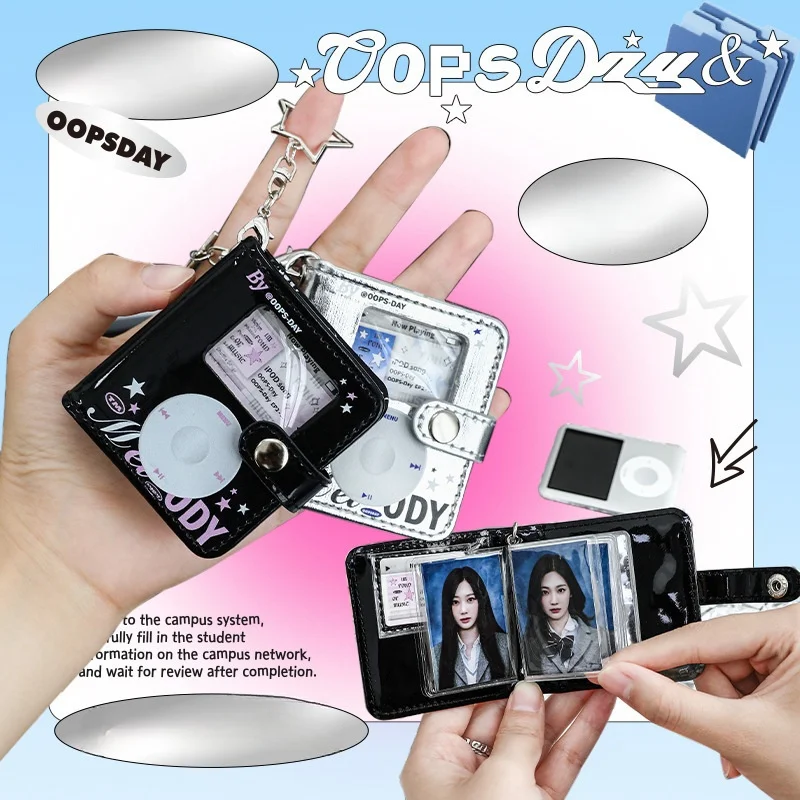 Mini 2inch Card Collect Book Small Cute Idol Card Kpop Photocards Storage Book Kawaii Double-sided Card Holder Backpack Keychain