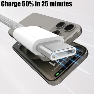 Para iphone 15/15 pro/15 pro max/15 plus cabo carplay usb c cabo de carregamento rápido do telefone móvel cabos trançados de náilon para xiaomi 8 principais vendas xiaomi 1c monitor vesa adapter - №7