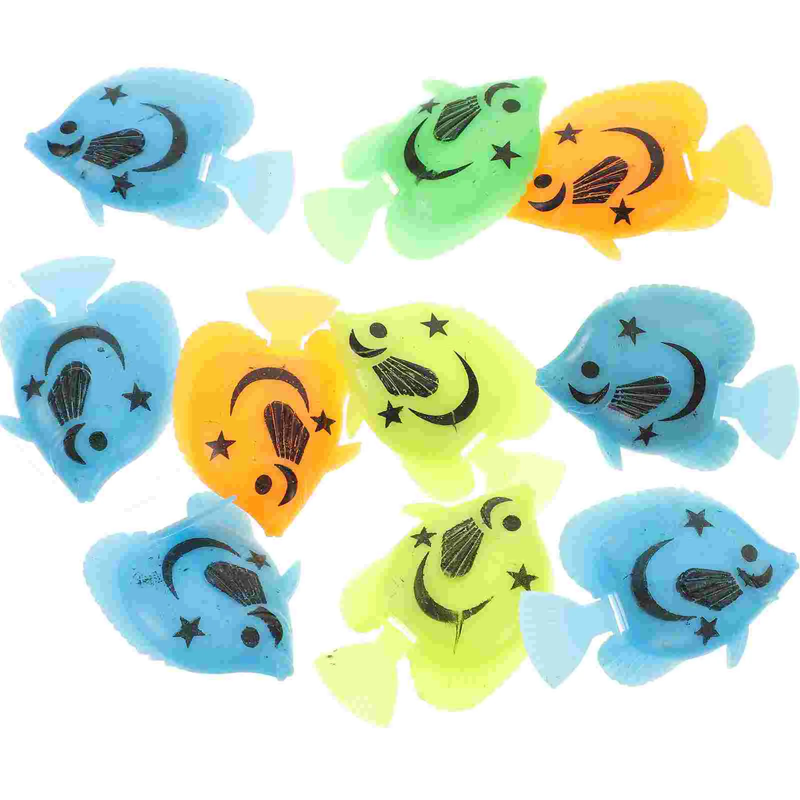 

10pcs Plastic Artificial Fish Simulation Fake Fish Floating Vivid Landscape Aquarium Ornament Decoration (Random Pattern)