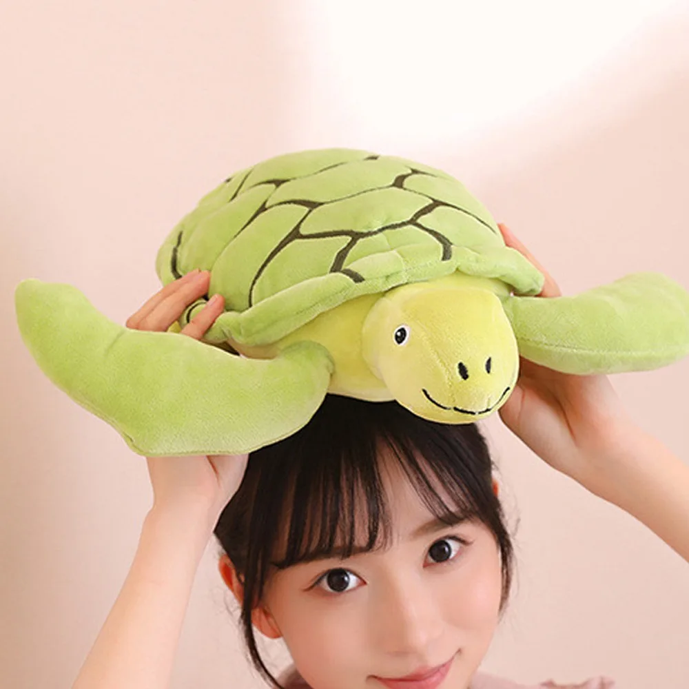 Juguete de Peluche de Tortuga Marina, Colección de Peluches Suaves, Tortuga de Peluche, Almohada de Tortuga Marina de Dibujos Animados, Decoración para Coche