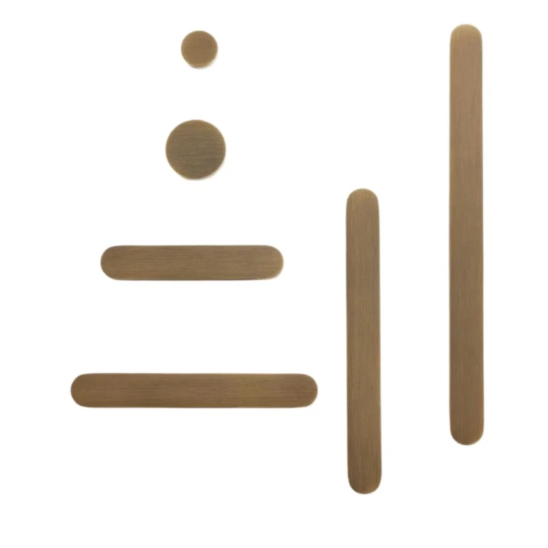 الصلبة النحاس عادي الطراز الحديث العتيقة البرونزية خزانة خزانة مقابض أدراج الأثاث مقبض T-bar #3