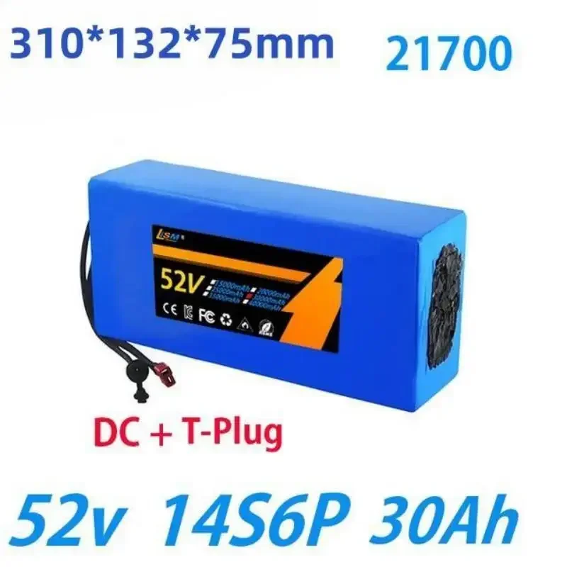 NEW 52V 20ah 30Ah 35Ah 40Ah Lithium Battery Pack 52V Electric Bike Battery 58.8V Lithium Battery Pack ,21700 52V with BMS