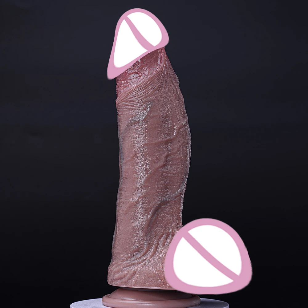 Ultra Realistic Large Dildo Dual Density Thick Silicone with Strong Suction Cup Lifelike Curved Design for G-Spot Stimulation 18 view 6
