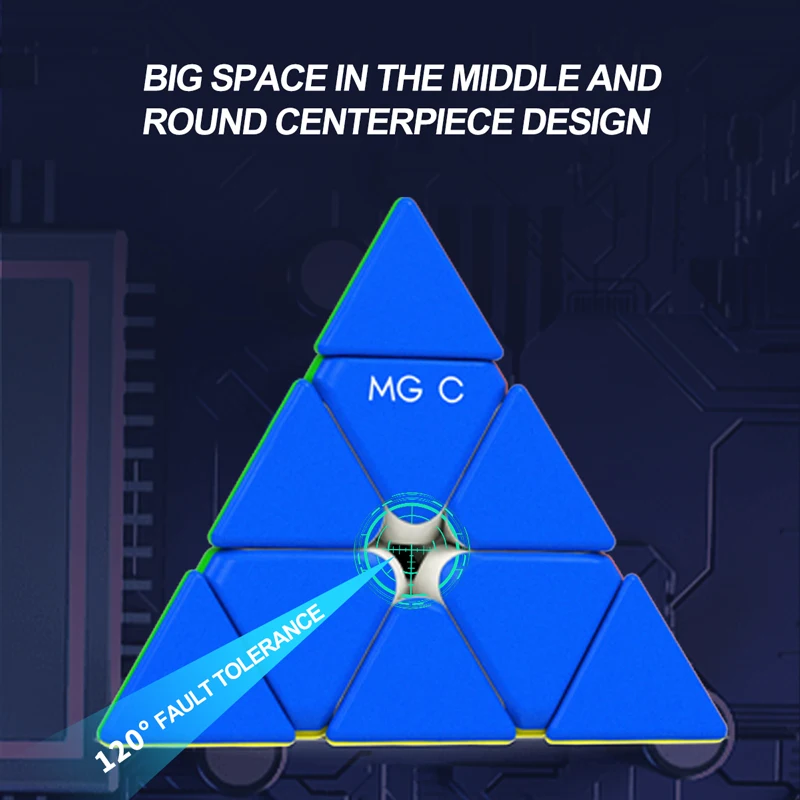 Yongjun MGC EVO magnetische PIRAMIDE 3X3 educatief speelgoed gamingkubus snelheid magische kubussen voor competitie