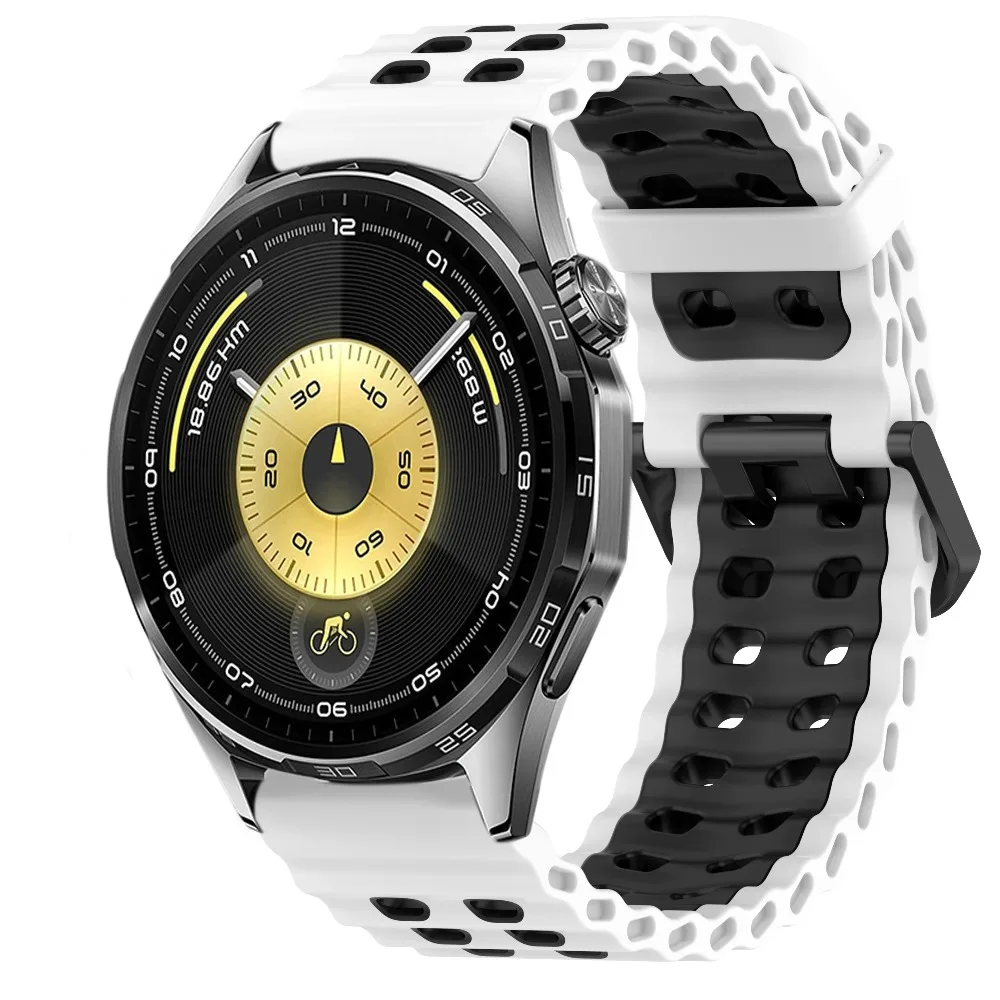 Bracelet en Silicone 22mm pour Huawei GT 6 Pro GT6 GT5 GT5Pro GT4 GT3 2 2e 46mm, Bracelet de sport respirant pour montre Huawei 5 4 3