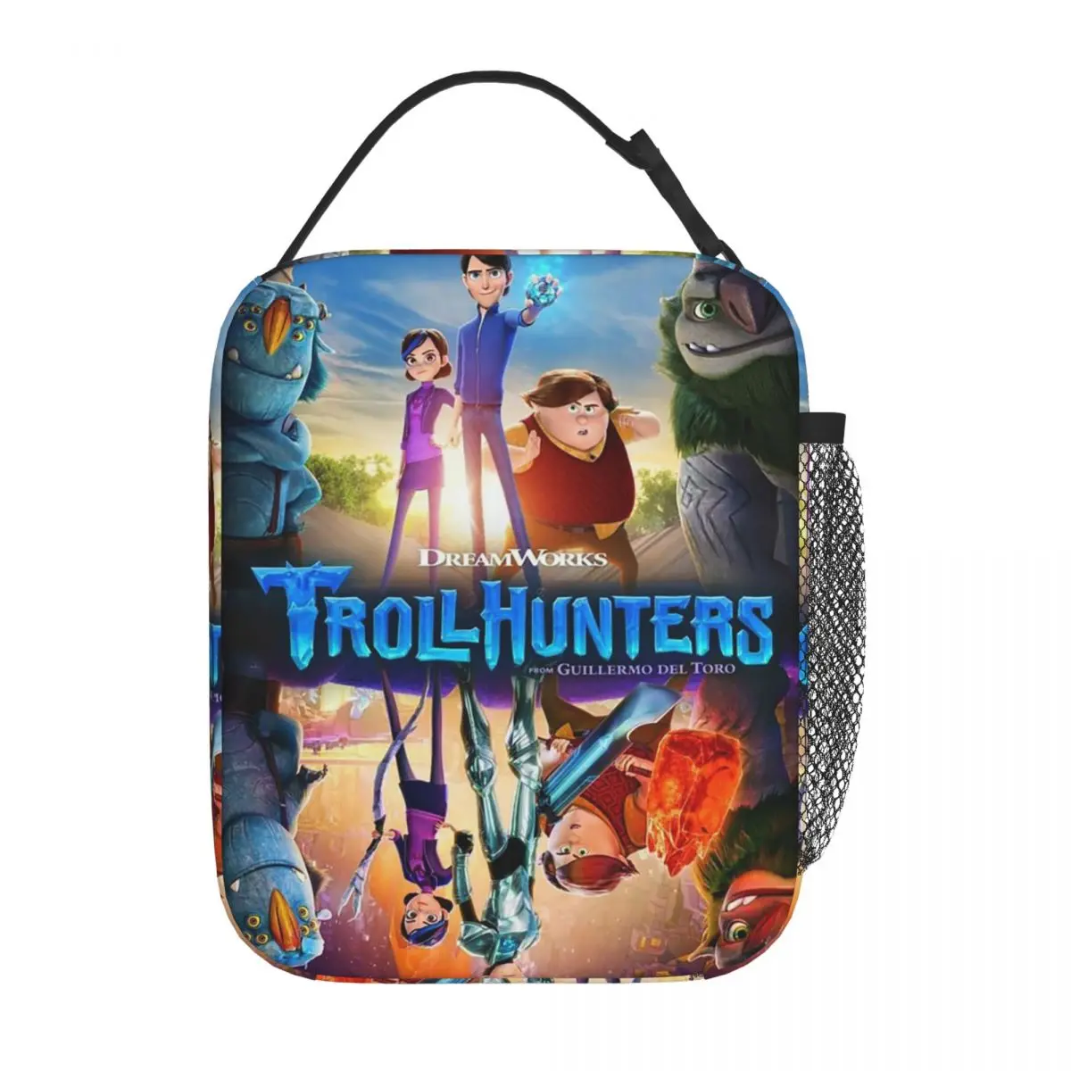 حقيبة غداء معزولة من كارتون TrollHunters للأطفال، صندوق طعام حراري مبرد للمدرسة، حاوية صناديق الغداء المحمولة #4