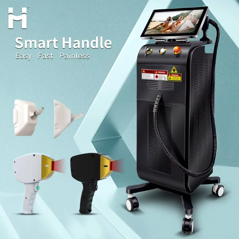 Cloud Computing Ice Titanium CE for 755 808 1064nm 3-Wave Hair Removal Diode Laser Machine HUAMEI DL2005 Triple Cooling 14