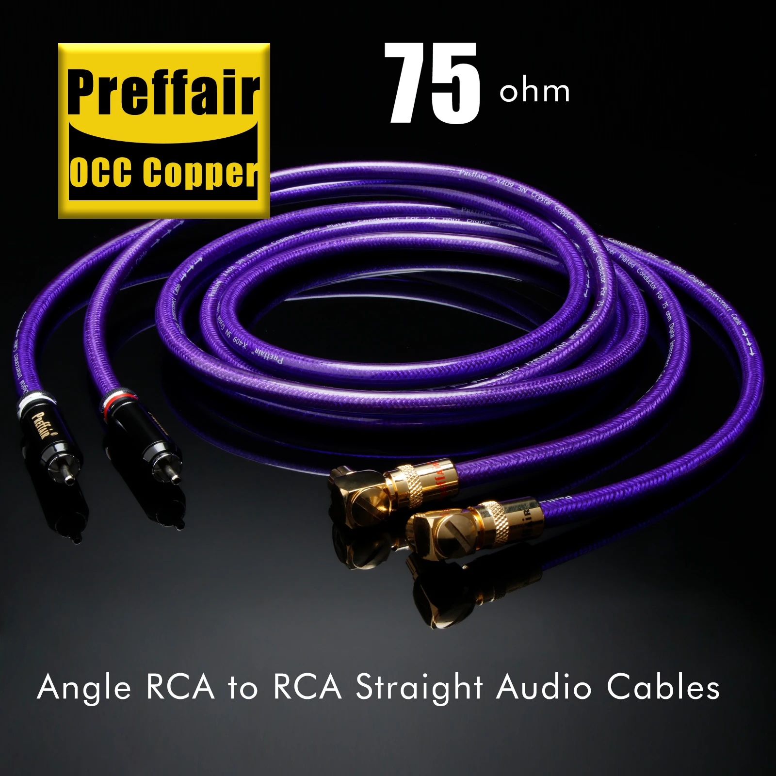 

Кабель Preffair OCC 75 Ом, цифровой коаксиальный кабель для ЦАП, самоблокирующийся, для усилителя, декодера, RCA-кабель, стерео, для ТВ, аудиокабель для колонок